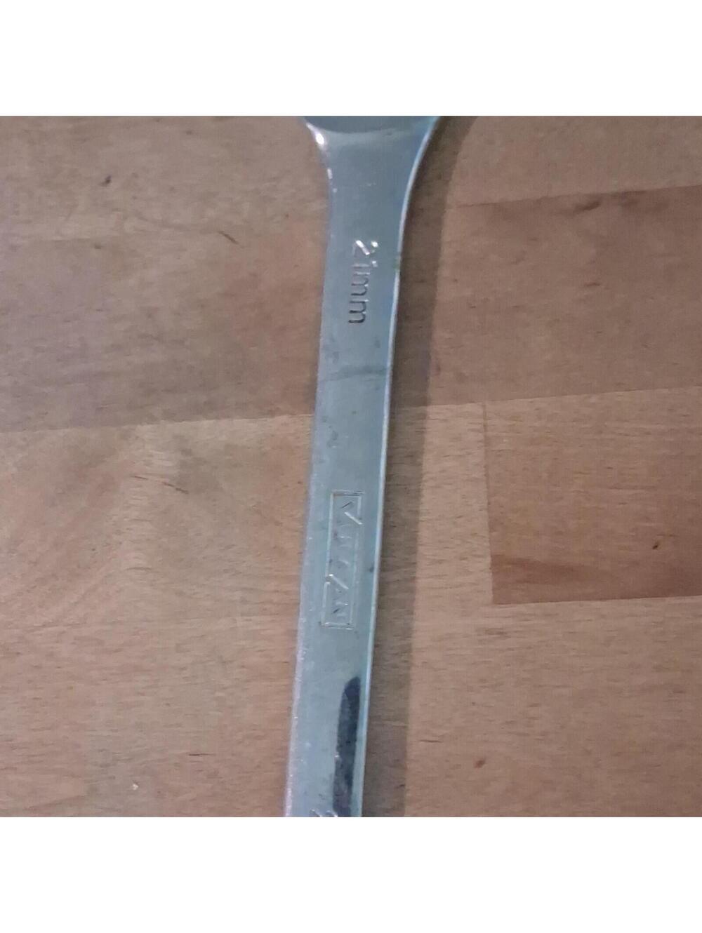 NWS 21mm Metric Combination Wrench Non-Ratcheting Chrome Finish Cr-V Steel
